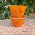 4ozのプラスチックカップのマンダリンオレンジは軽いシロップです